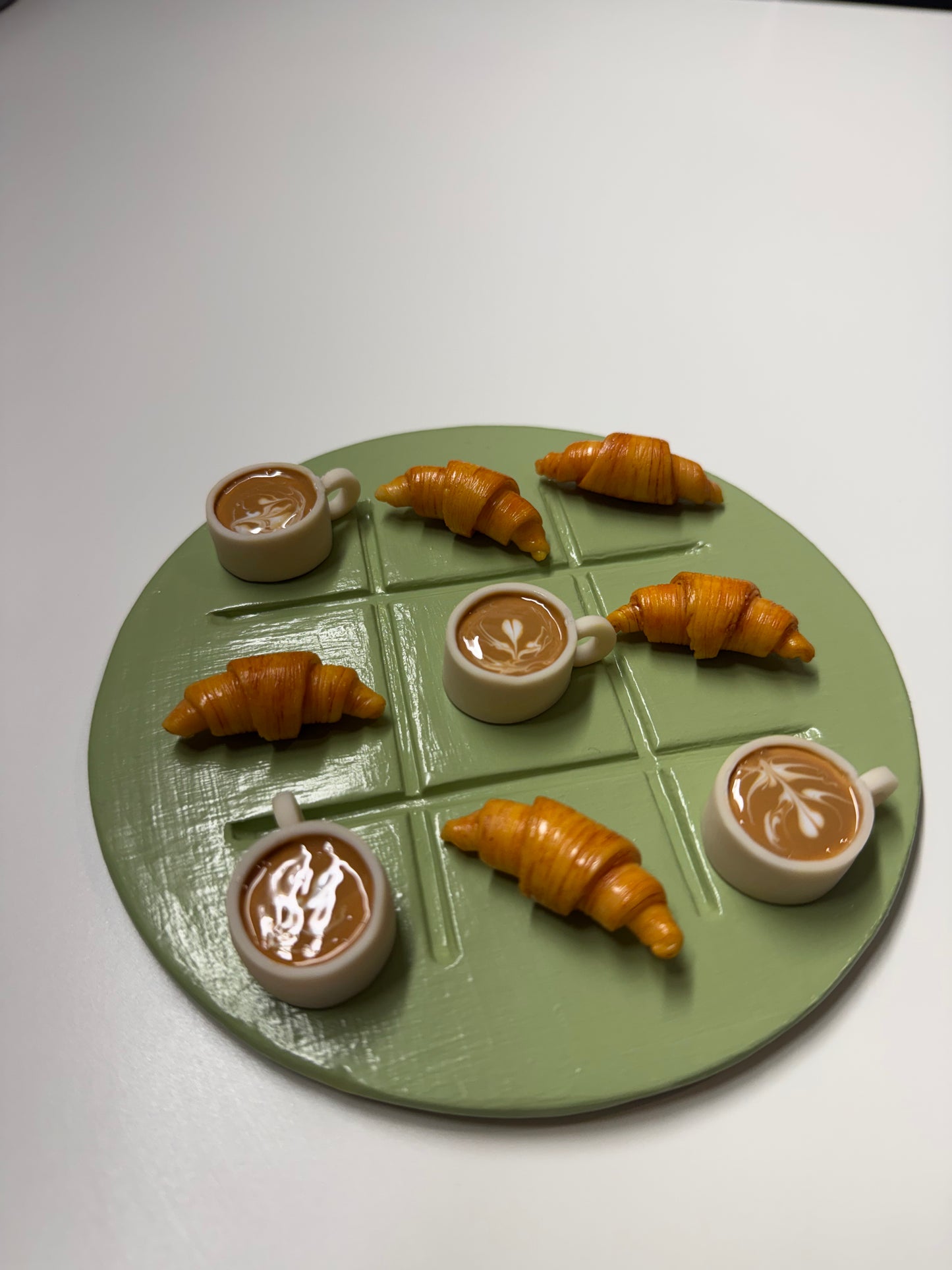 Coffee & Croissant Magnetic Tic-Tac-Toe