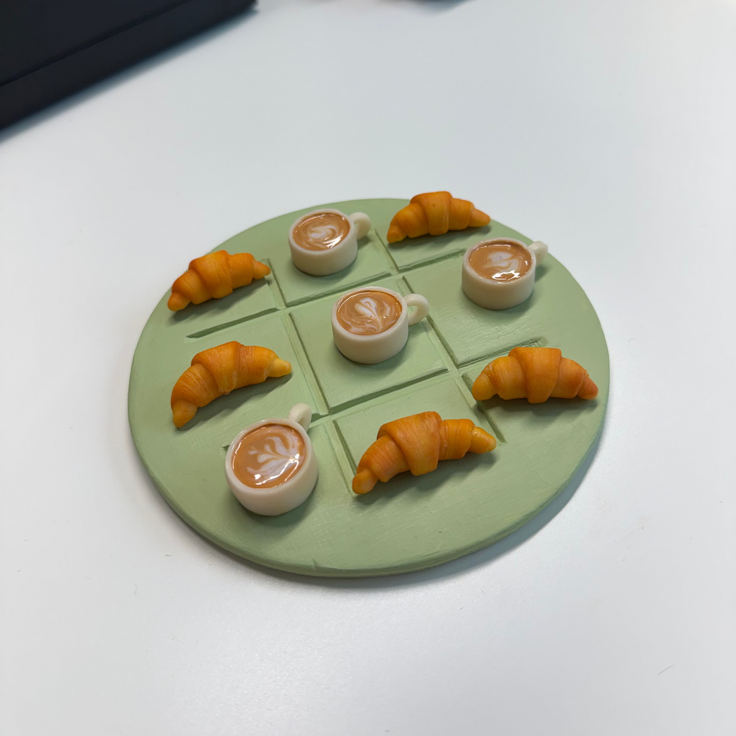 Coffee & Croissant Magnetic Tic-Tac-Toe