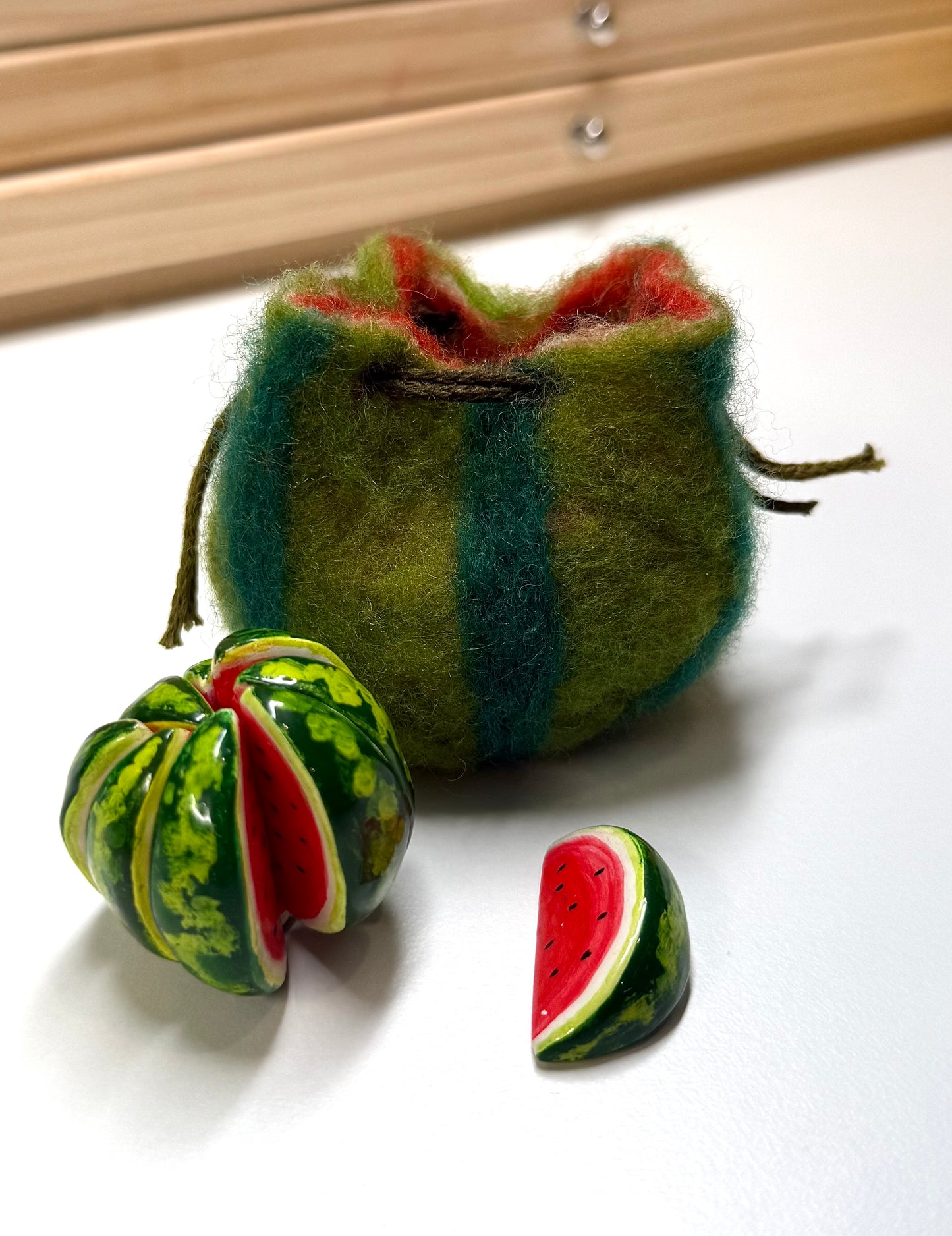 PRE-ORDER | Watermelon Magnets with Felt Pouch