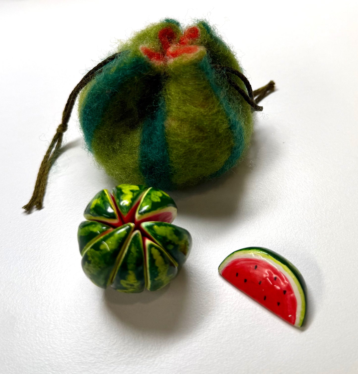 PRE-ORDER | Watermelon Magnets with Felt Pouch