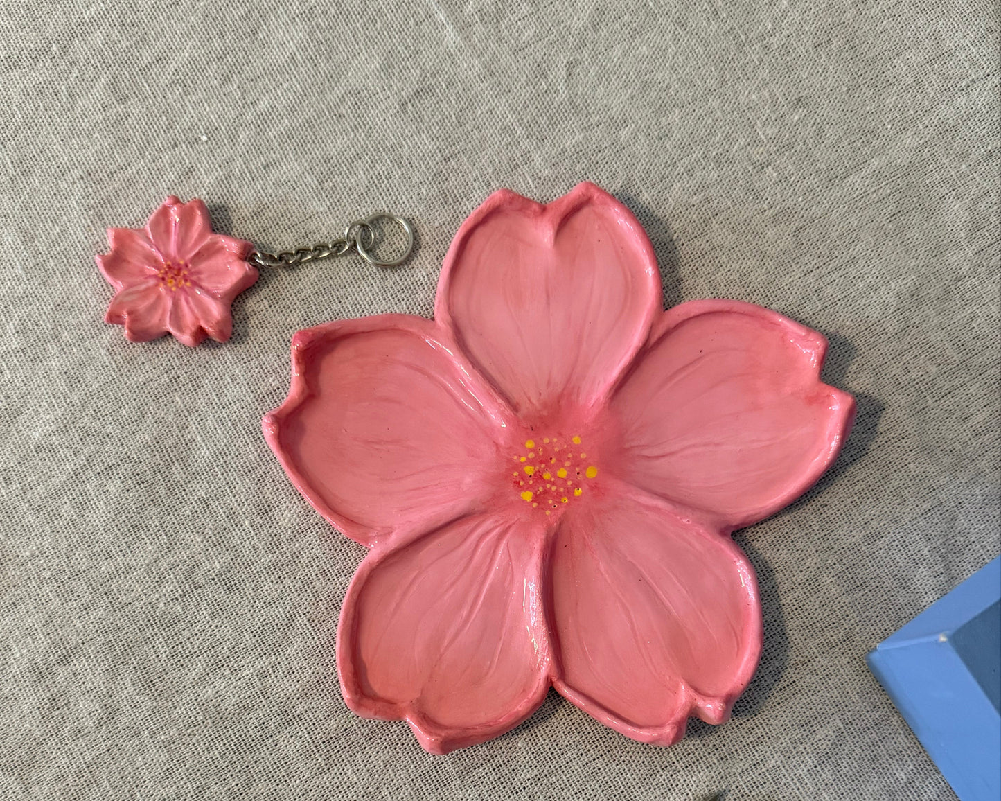 Cherry Blossom Clay Trinket Tray